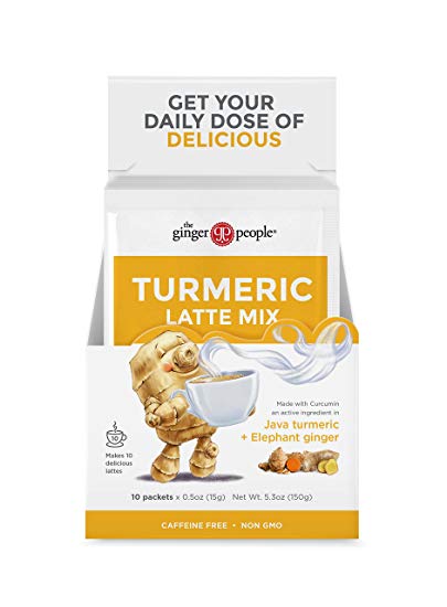 The Ginger People TURMERIC LATTE MIX, 10 sachets (5.3 Ounce) - Use to Make Delicious Golden Milk