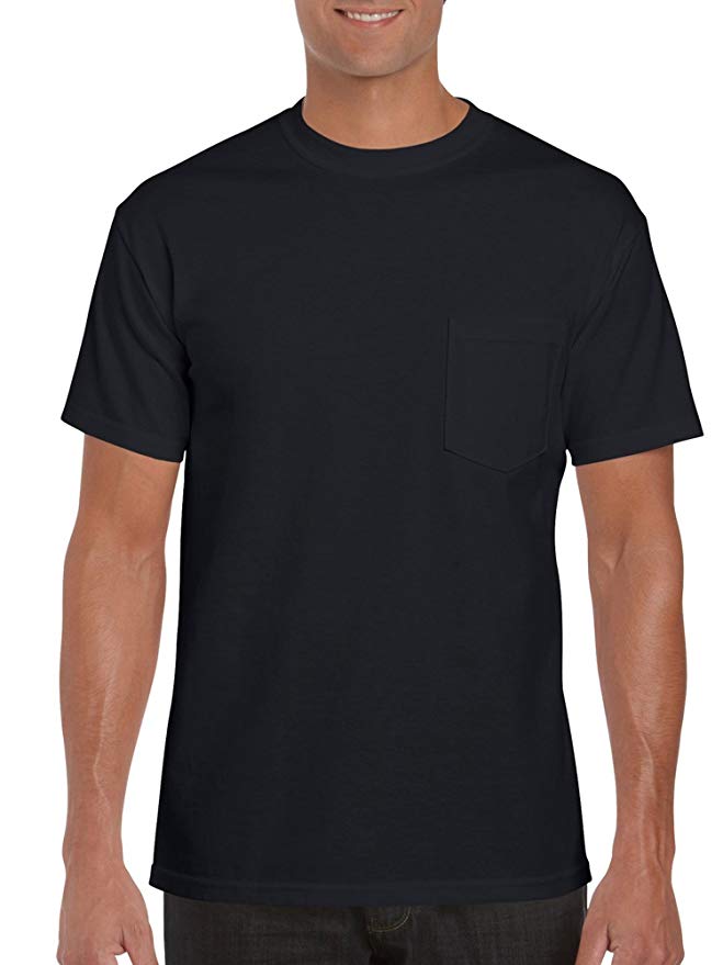 Gildan Men's DryBlend Workwear T-Shirts with Pocket, 2-Pack
