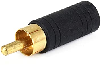 Monoprice 107241 RCA Plug to 3.5mm Stereo Jack Adaptor, Gold Plated