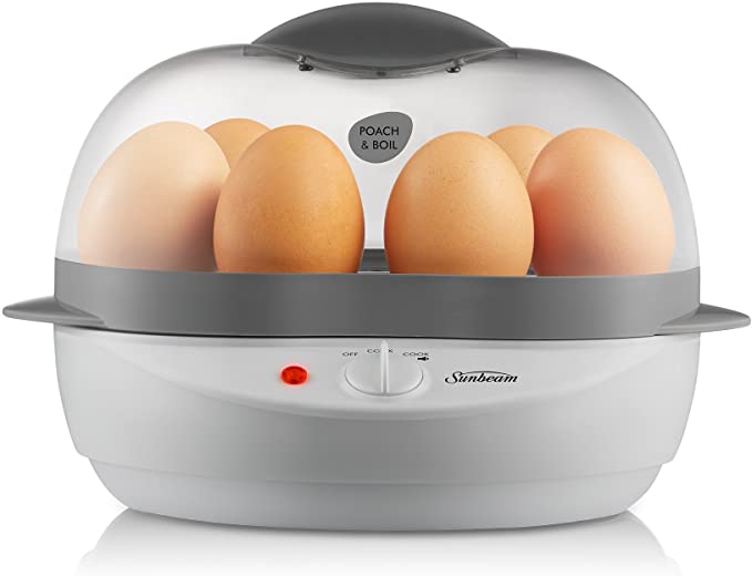 Sunbeam EC1300 Poach and Boil Egg Cooker, White