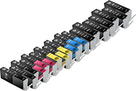 Sherman Ink Cartridges © 18 Pack Compatible Ink Cartridge Replacement for Canon PGI-250XL CLI-251XL For Printers: PIXMA MX922, PIXMA MG5420, PIXMA MG6320, PIXMA MG7120, PIXMA MG5520, PIXMA iP7220 3 Black, 3 Cyan, 3 Yellow, 3 Magenta, 6 Photo Black