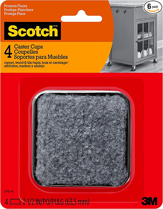 Scotch SP906-NA Sliders, Square 2.5", Gray