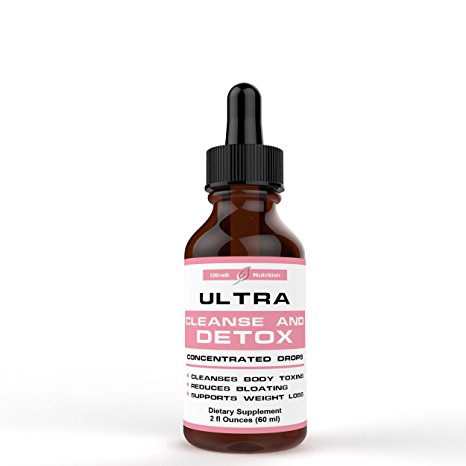 Ultra Cleanse and Detox Liquid Drops with Milk Thistle, Dandelion, Artichoke, Chicory Root. Liver Cleanse and Detoxification Supplement