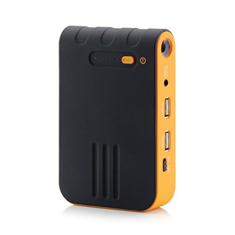 LEMFO ™ AUTO EPS Mini Jump Starter Multi-Function External Power Bank Charger 8800mAh / 13600mAh for Car Start Phone PSP MP3 MP4 Tablet PC iPad Digital Camera Camcorder GPS (Yellow 8800mAh)