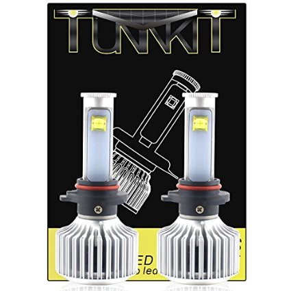 TUNNKIT LED Headlight 9006/HB4 Conversion Kit- Arc-Focused ETi Chips- 60W 7200LM 6000K Cool White- Polaris Series LED Headlight for DRL/Fog Light/High Beam/Low Beam Upgrade