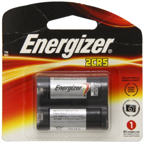 Energizer EL2CR5BP Advanced Photo Lithium Battery - Retail Packaging
