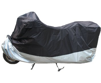LotFancy All Weather Waterproof 89 Inches Motorcycle Bike Polyester Cover (Taffeta 190T)