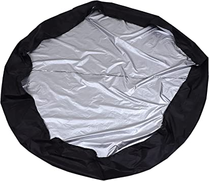 DOITOOL Round Pool Cover for Above Ground Pools, 6 ft Round Solar Pool Cover Protector for Inflatable Pool and in- ground Pools for and Reduce Water Evaporation (Black, 190X30CM)