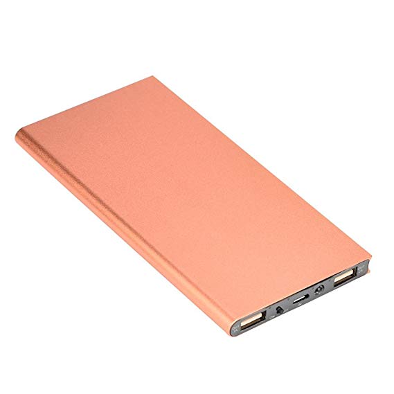 Voberry Power Bank 20000mAh Portable Extenal Charger for Apple Phone iPad Samsung Galaxy Smartphones Tablet and More (Rose Gold)