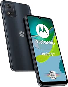 Motorola moto e13 Smartphone (6,52'-HD -Display, 13-MP-Kamera, 8 GB / 128 GB, 5000 mAh, Android 13), Cosmic Black, inkl. Handyhalterung [Exklusiv bei Amazon]