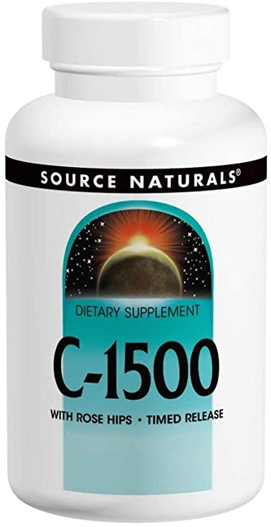 Source Naturals C-1500, With Rose Hips 1500 mg For Immune System Support - 250 Tablets