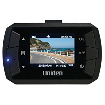 Uniden DC1, 1080p Full HD Dash Cam, 1.5" LCD, G-sensor with collision detection, loop recording, 140-degree wide angle lens, 8GB micro SD card included