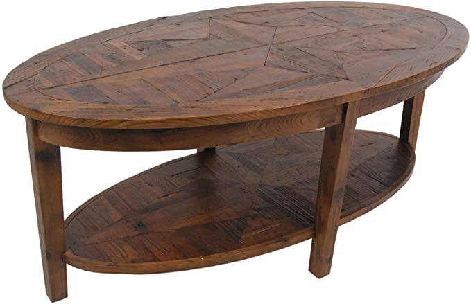 Renew Reclaimed Wood 48" L Oval Coffee Table, Natural