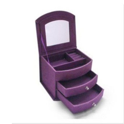 KLOUD City Purple three-layer lint jewelry box with drawers