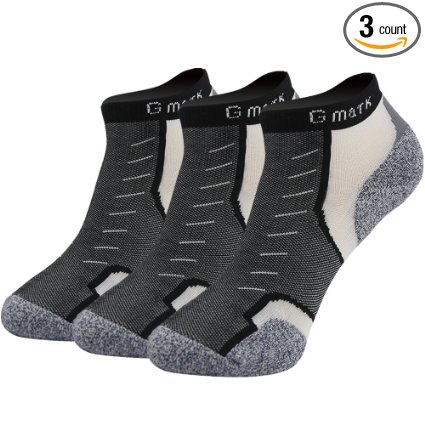 Running Socks, Gmark Unisex Ultimate Dry Cotton Athletic Ankle Socks 1,3,6 Pairs