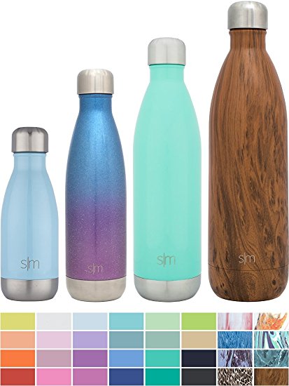 Simple Modern Wave Water Bottle - Vacuum Insulated 18/8 Stainless Steel - 4 Sizes in 40  Colors