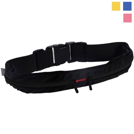 Running Belt 2 expandable pockets to bring your iPhone 4 or 5 keys and wallet High quality materials like YKK Reinforced zipper 3 layer TPU Water resistant material protects items Heavy-duty buckle - 5 year Money-back guarantee - Govivo