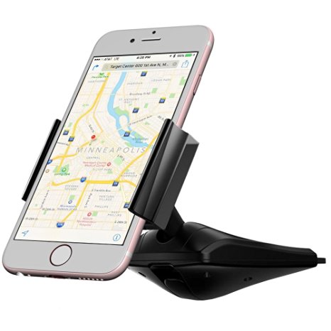 Car Mount, Vena DISC55 [One Hand][Disc CD Slot] Universal Car Mount Holder for iPhone SE 6S 6 Plus 5, Galaxy S7 S6 Edge S5, LG G5 G4 Smartphones (3.5"-6.3" inch)
