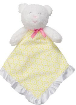 Yellow Teddy Bear Snuggle Buddy Rattle Security Blanket by Carter's