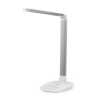 GUANYA  Dimmable Eye-Caring Table 8W LED Lamp with Auto-Timer, Silver