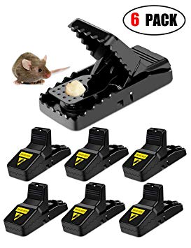 Mouse Trap, Rodent Traps Mice Traps Reusable for Mouse Control Mouse Catcher Quick Kill Effective Rat for Kitchen Bedroom Farm Garden Outdoor Indoor Bathroom Safe for Family Or Pets, 6 Pack