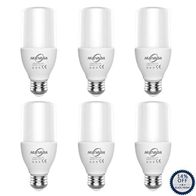 NUEVASA Light Bulbs 120 Watt Equivalent, E26 Base, 1260 Lumens, 6500K Daylight, 14W LED Bulbs, Instant On, Non-Dimmable, 6-Pack
