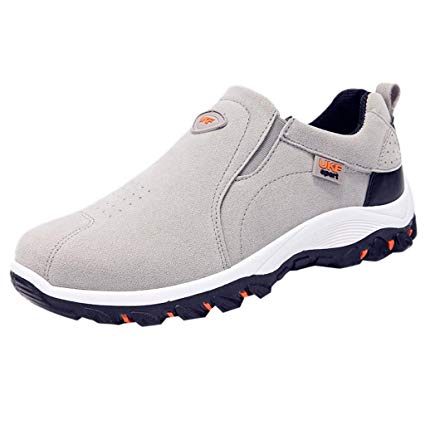 Men Outdoor Trail Hiking Shoes Casual Sports Slip On Walking Flat with Sneakers