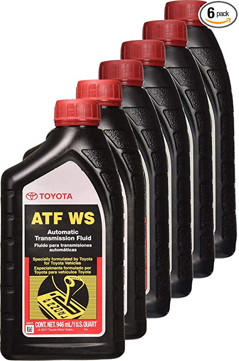 Toyota 6 Pack 00289-ATFWS Automatic Transmission Fluid, 192 Ounces, 6 Pack, 192 Ounces, 6 Pack