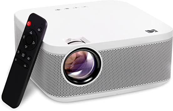 KODAK FLIK X10 Full HD Multimedia Projector | Mini Portable Compact Home Theater System with Remote Control, Native 1080p Video Projection & HDMI Cable | Watch Movies from iPhone, Laptop, Roku & More