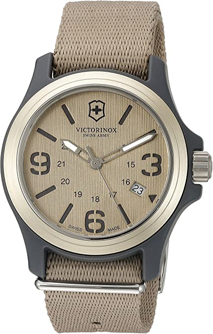 Victorinox Men's 241516 Original Analog Display Swiss Quartz Beige Watch