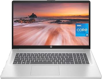 HP 2023 Newest 17 Laptop, 17.3 Inch FHD Anti-Glare Display, 13th Gen Intel 10-Core i5-1335U(Beat i7-1255U), 32GB RAM, 1TB SSD, Intel Iris Xe Graphics, Backlit Keyboard, Windows 11 Home, Silver