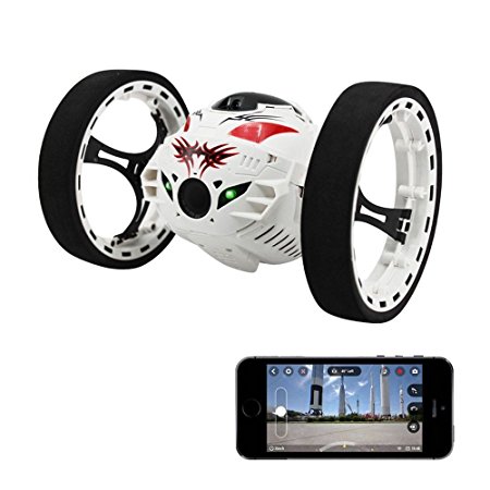 Babrit 2.4G RC Control Jump Car WIFI Jumping Sumo Bounce Car with 2M HD Camera-Updated Version
