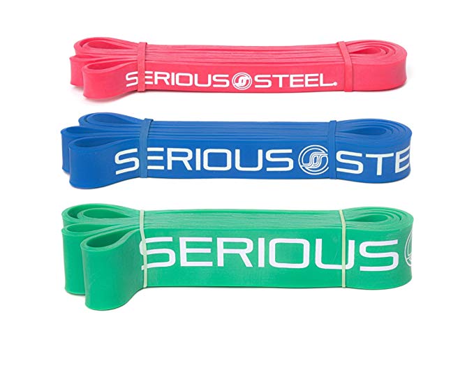 Serious Steel 41" Assisted Pull-up Band | Resistance Band Set for Crossfit, Stretching, Powerlifting, Gymnastics and Resistance Training (Single Band Sets) Pull-up and Band Starter e-Guide INCLUDED