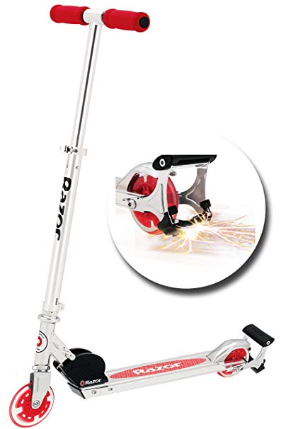 Razor Spark  Kick Scooter with Light up Wheels, Red