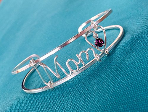 Gold or Silver Wire Name Bracelet~Any Name~Multiple Names~Hearts~Birthstones~Custom Gift for Mom, New Mom, Mommy, Nana~Personalized Jewelry