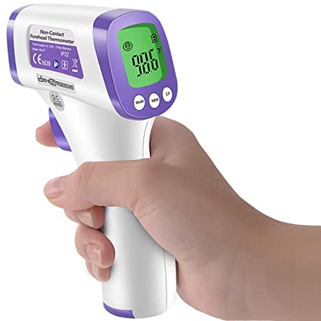Heavy Duty LCD Display Non-Contact Infrared Forehead Thermometer for Medical Offices, Hospitals (Heavy Duty Thermometer)