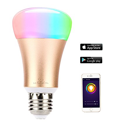 Leadleds 7 Watts Wi-Fi Smart LED Bulbs APP Controlled RGB Color Changing Dimmable Light Bulbs (IOS/Andriod Available, Support Amazon Alexa)
