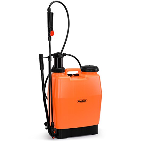 VonHaus 16L Pressure Sprayer Knapsack – Backpack Design for Garden Watering , Fertilising & Weed/Pest Control