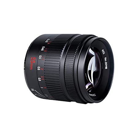7Artisans 55mm F1.4 II Lens Compact Mirrorless Manual Focus Cameras APS-C Portrait Lens for Sony E-Mount Cameras