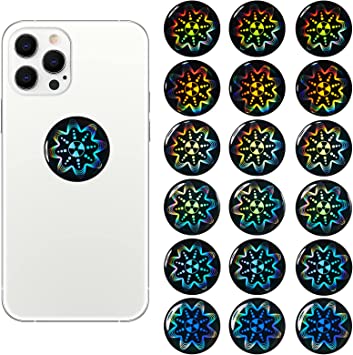 18 Pieces EMF Protection Cell Phone Stickers Anti Radiation Protector Stickers Electronic Equipment Protection Stickers Electronic Devices Accessories for Mobile Phones, Laptops (Delicate Style)