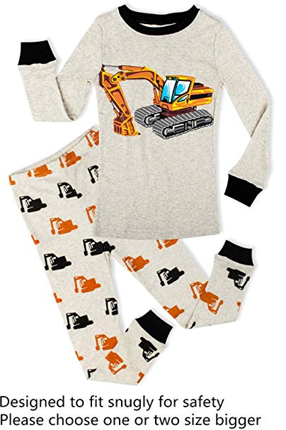 Truck Boys Pajamas Toddler Sleepwear Clothes T Shirt Pants Set for Kids