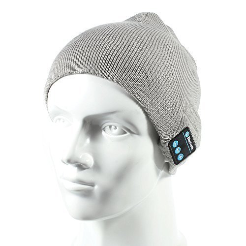 Knit Winter Beanie w/ Built-in Removable Bluetooth Stereo Headphone & Microphone for Hands Free for Men/Women