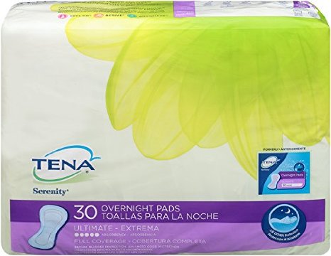 TENA Serenity Overnight Ultimate Pads, 30 Count