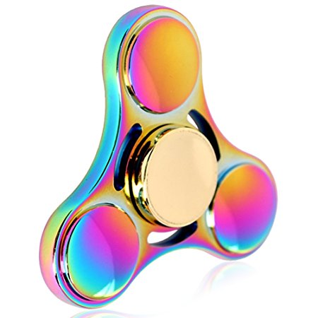 Kekilo Fidget Spinner Rainbow Colorful Hand Spinner EDC Focus Hand Spinning Toy Time Killer Stress Reliever High Speed Spinning Toy Perfect for ADD, ADHD, Anxiety, Boredom and Autism Adult Kids (S1)