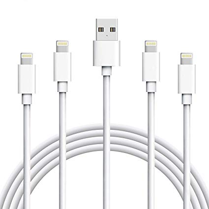 iPhone Charger,Sundix 4 Pack 6FT Lightning Cable Value iPhone Charger Cable Charging Cord Compatible iPhone Xs MAX XR X 8 8Plus 7 7Plus 6s 6sPlus 6 6Plus SE 5 SE iPad iPod & More