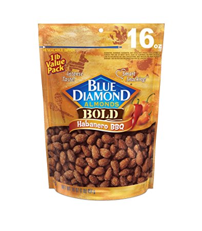 Blue Diamond Almonds, Bold Habanero BBQ, 16 Ounce