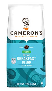 Cameron's Decaf Whole Bean Coffee, Breakfast Blend, 12 Ounce (packaging may vary)