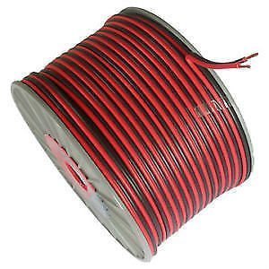 100 METERS 2 CORE BLACK RED 12V 12 VOLT EXTENSION CABLE AMP CAR AUTO VAN BOAT LED STRIP AUDIO SPEAKER WIRE BY MKSHOP®