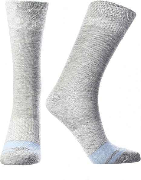 Doctor's Choice Flat Knit Dress Socks, Easy Stretch, Relaxed Top for Men & Women