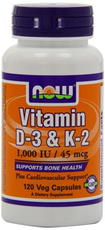 Vitamin D-3 & K-2 1000 IU/ K2 45mcg 120VC